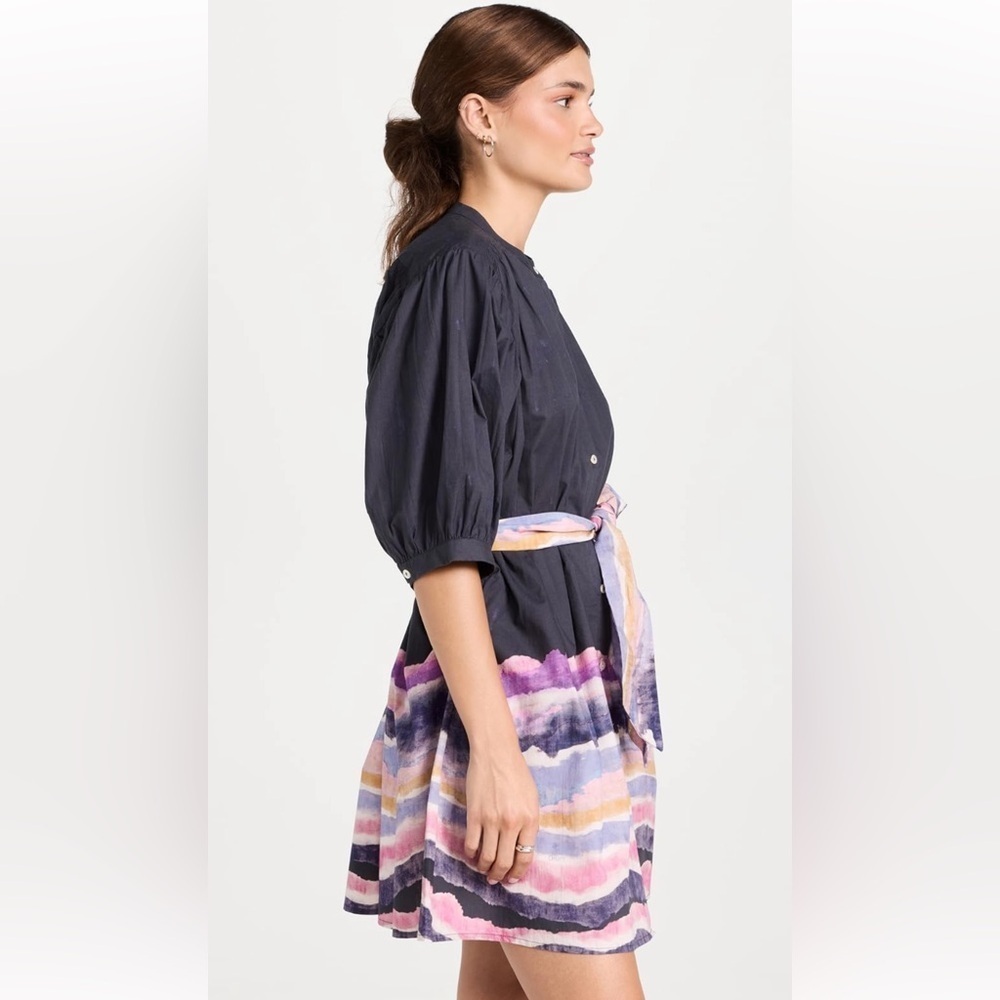 CHUFY Kissa 3/4 Sleeve Mini Dress Kaia Navy Print NWT - Picture 3 of 12